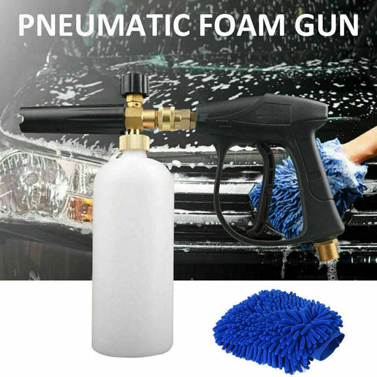 SNOW FOAM WASHER GUN CAR WASH SOAP LANCE CANNON SPRAY PRESSURE JET BOTTLE KIT
