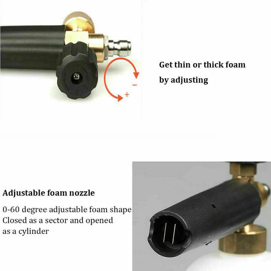 SNOW FOAM WASHER GUN CAR WASH SOAP LANCE CANNON SPRAY PRESSURE JET BOTTLE KIT