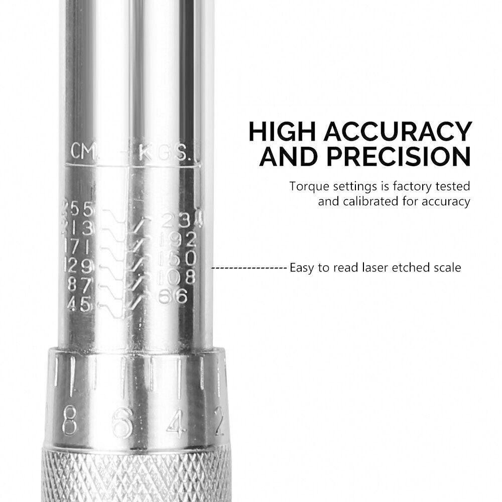 1/2 inch Drive Click Torque Wrench (42-210 Nm)