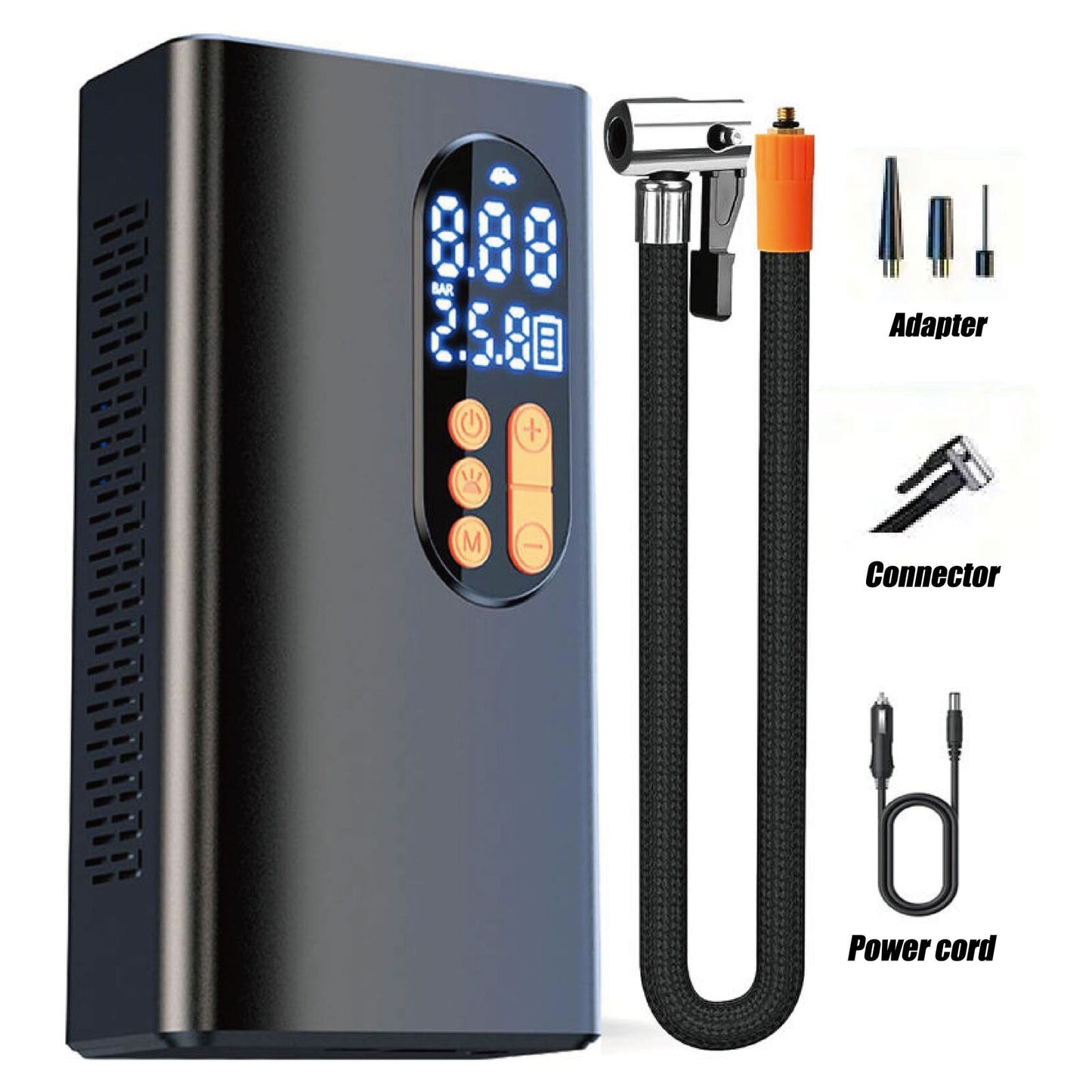 Digital Car Tyre Inflator Pump 12V Mini Portable Auto Air Compressor Bike