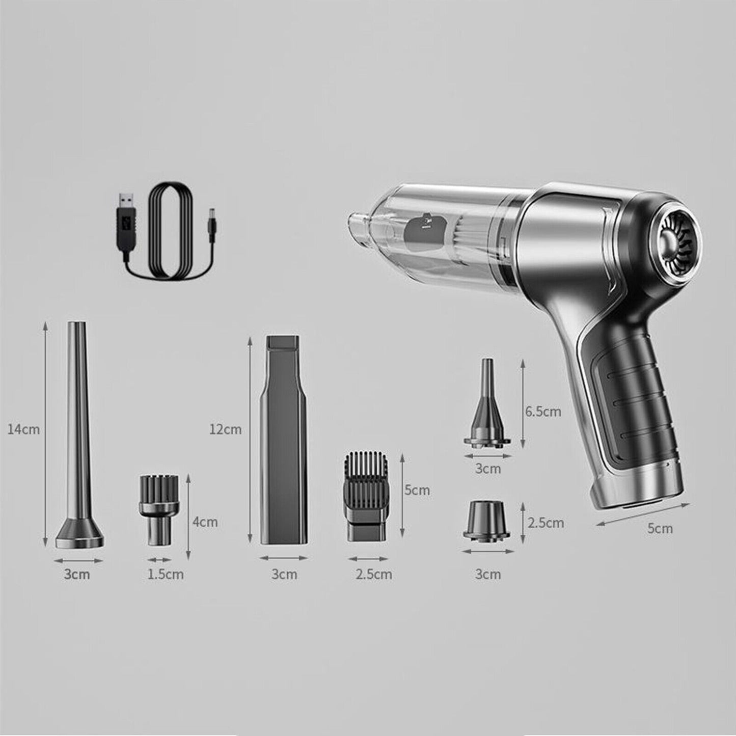 95000PA Wireless Car Vacuum Cleaner Handheld Vaccum Mini Power Suction Dust Blow
