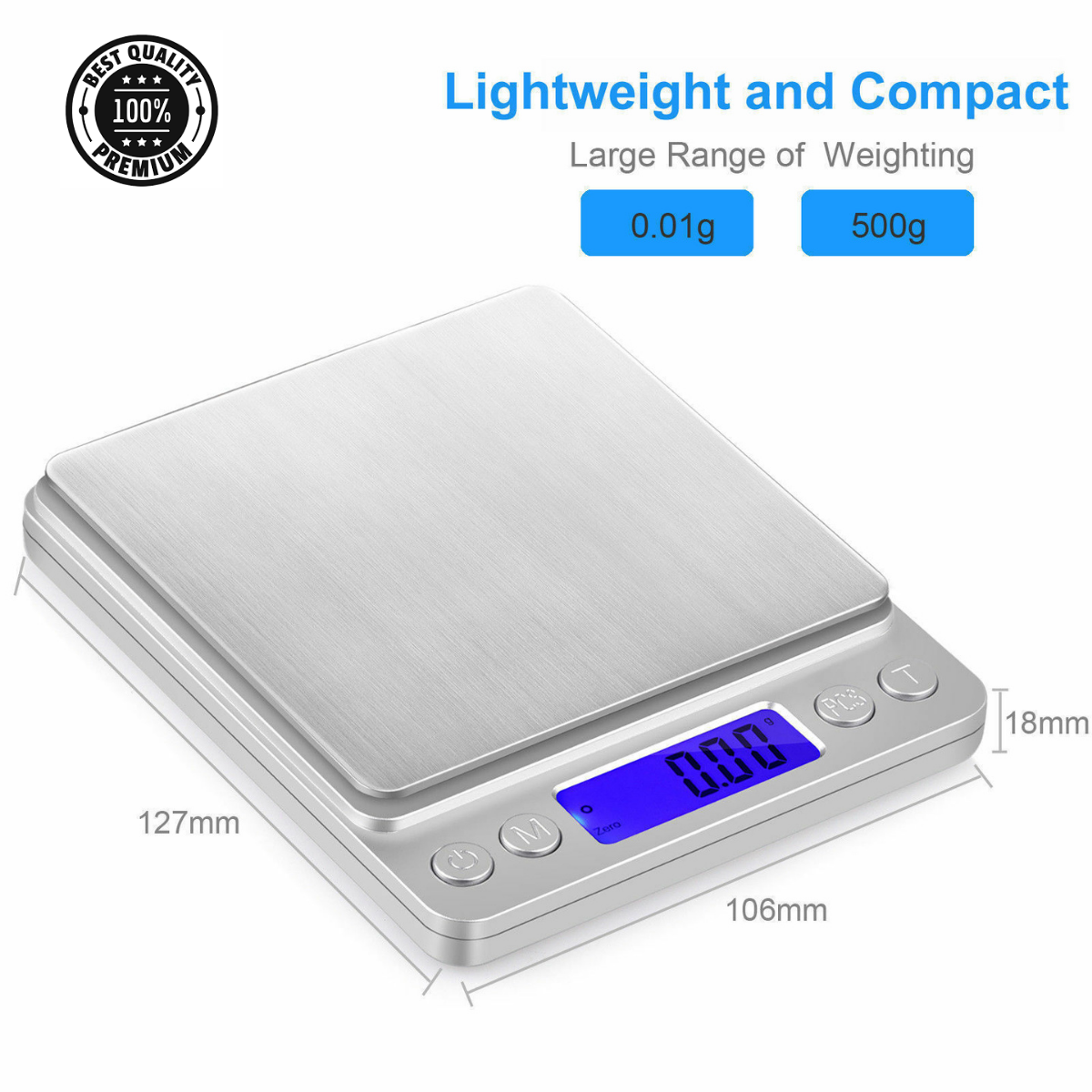 LCD Electronic 3KG/0.1g Kitchen Food Scale Digital Balance Weight Postal Scales