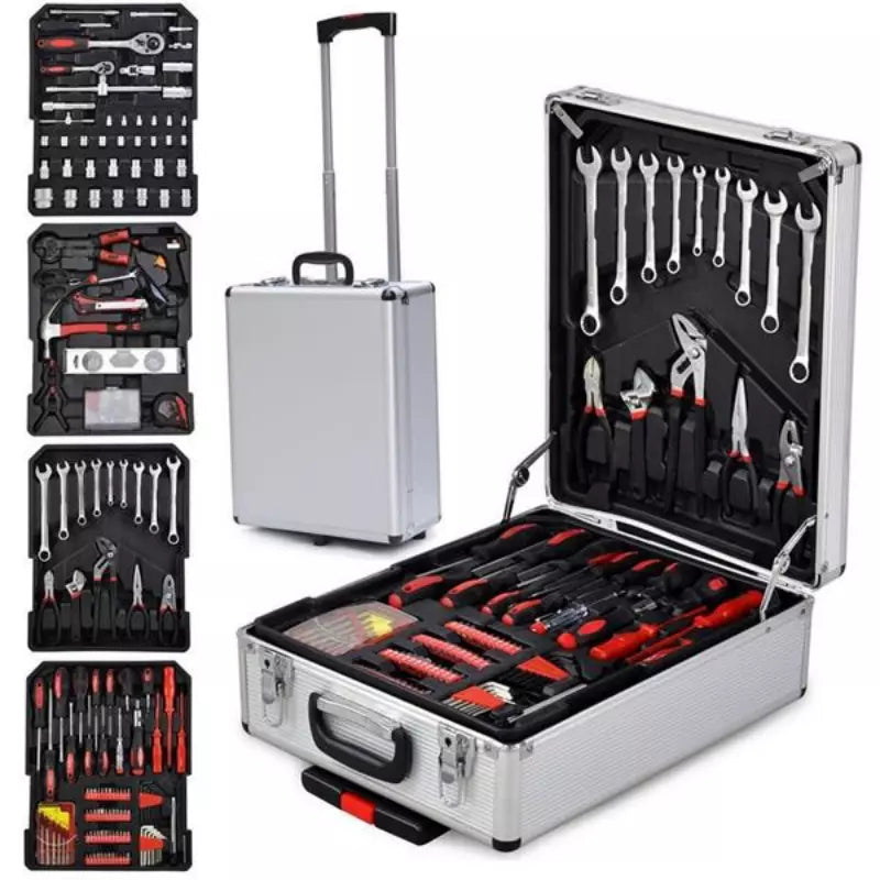 799 PCS TOOL SET MECHANICS TOOL KIT WRENCHES SOCKET W/TROLLEY CASE BOX ORGANIZER TOOL BOX