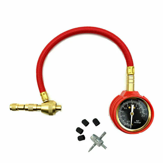 4X4 AIR DEFLATORS WITH PRESSURE GAUGE 4WD RAPID TYRE/TIRE DEFLATORS VALVE TOOL