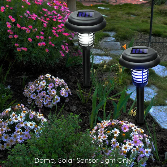 SOLAR UV BUG ZAPPER MOSQUITO FLY INSECT REPELLER KILLER GARDEN PATH LED LIGHT