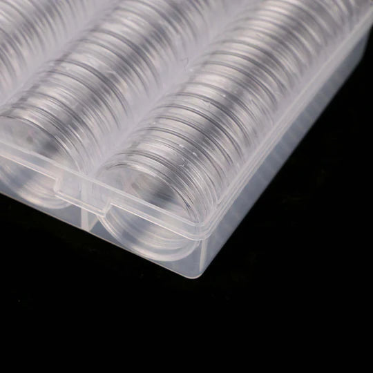 100PCS AUSTRALIAN COIN COLLECTION ROUND STORAGE CASES CAPSULES HOLDER ALBUM