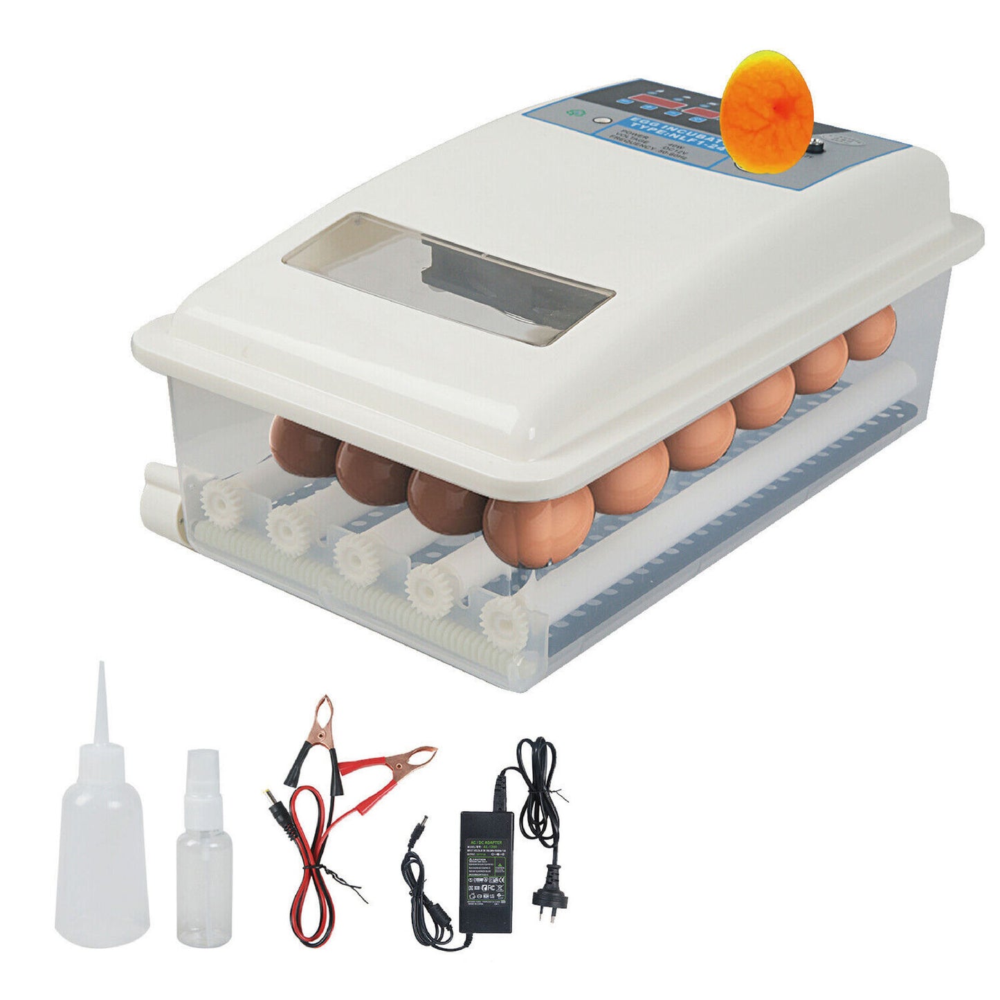 12/24 Egg Incubator Fully Automatic Digital Led Turning Chicken Eggs Poultry