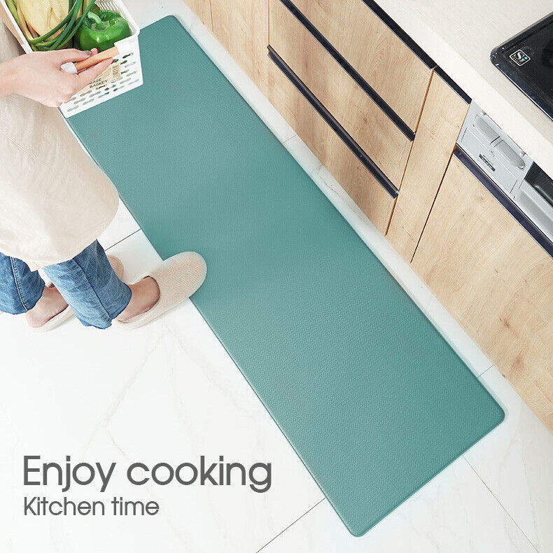 Non-Slip Waterproof Kitchen Door Mat Home Floor Rug Carpet Anti-Oil Easy Clean