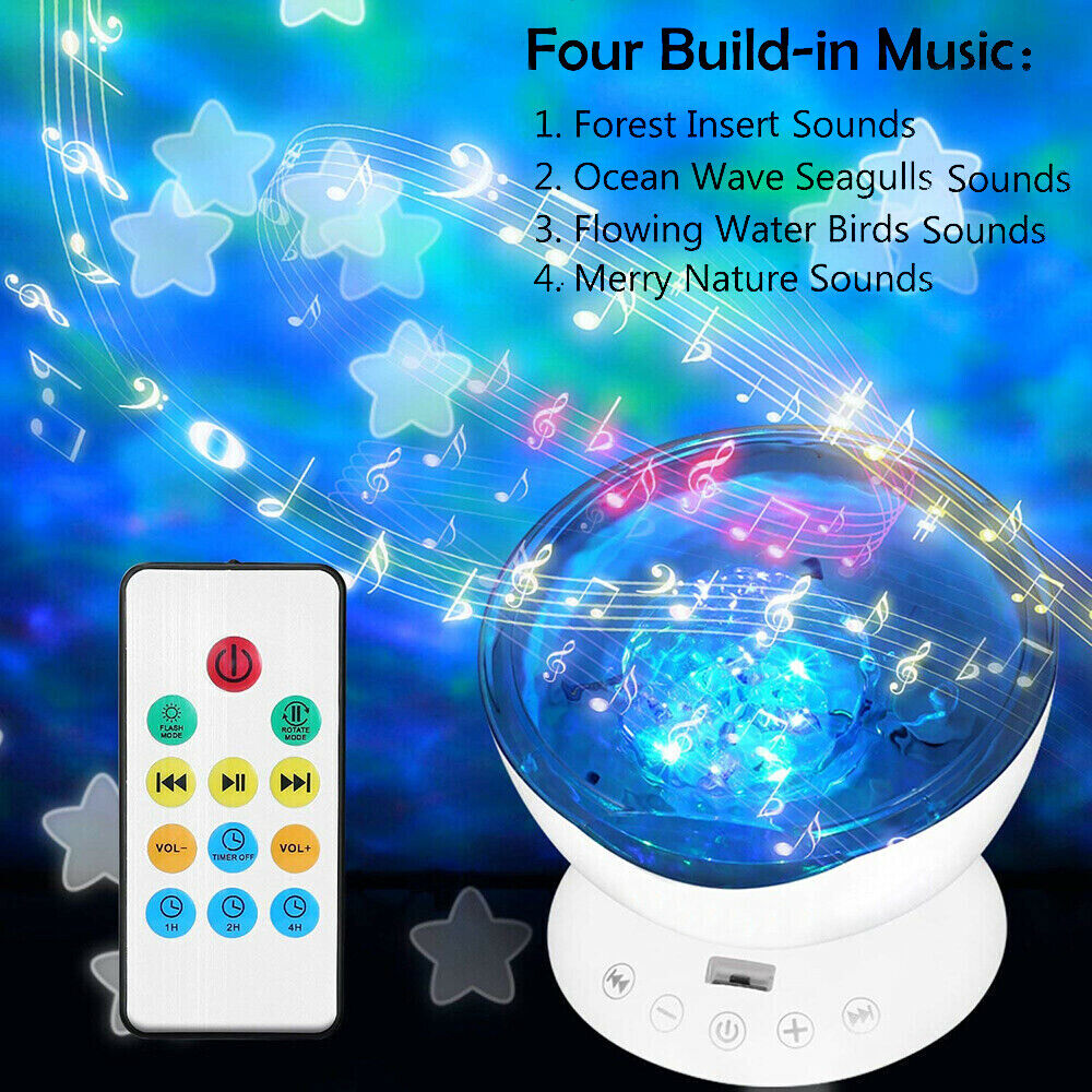 LED Night Light Projector Galaxy Starry Ocean Star Sky Baby Room Party Lamp