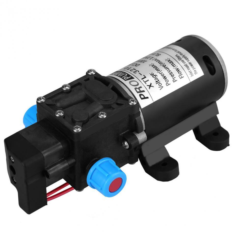 100W 12V 160PSI Pressure Water Pump Caravan Camping Boat 8L/Min Self-Priming