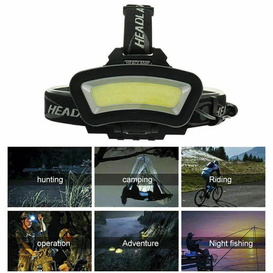 1000000LM COB+LED HEADLAMP HEADLIGHT TORCH USB RECHARGEABLE FLASHLIGHT WORK