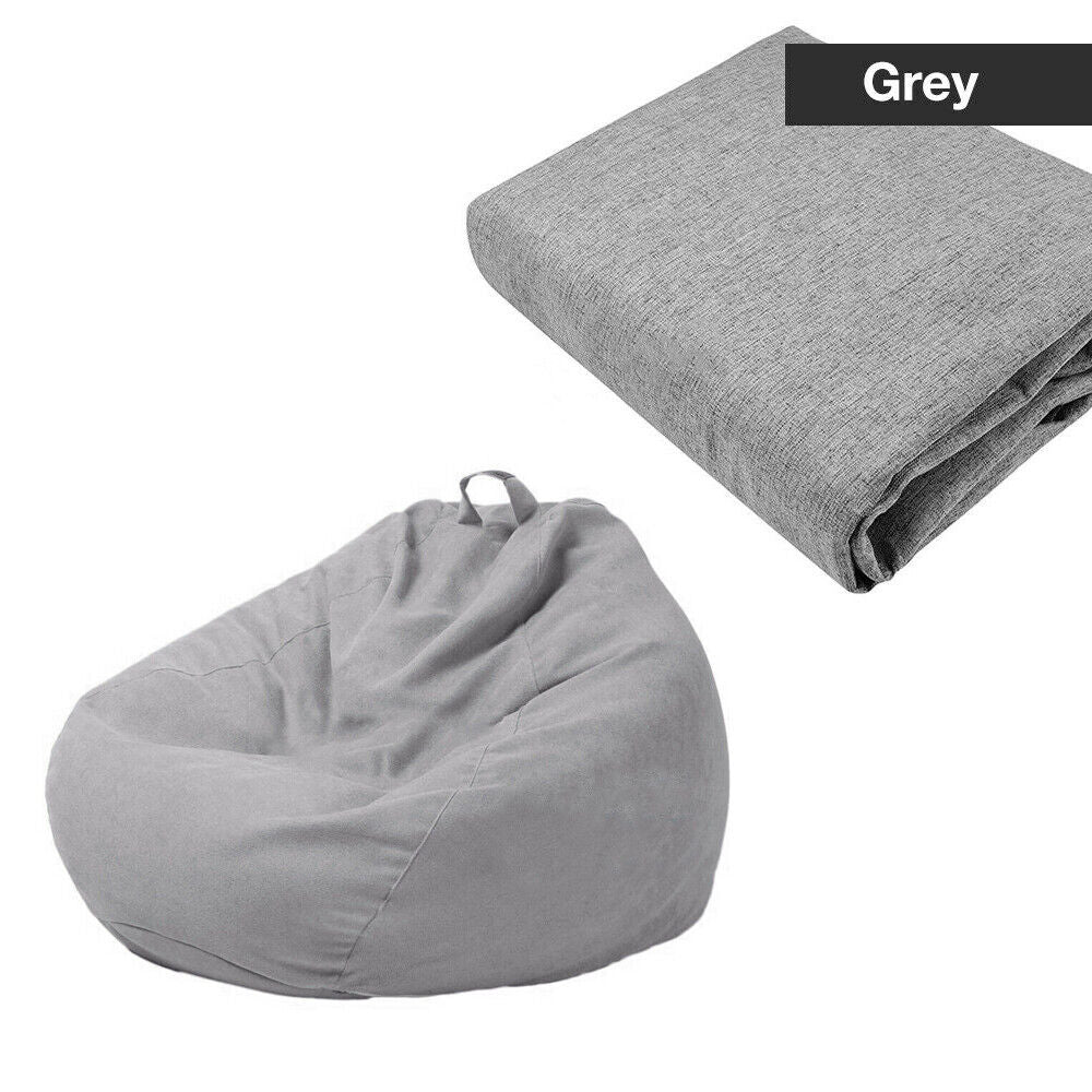 Bean Bag Chairs Couch Sofa Cover Indoor Lazy Lounger For Adults Kids 100x120cm