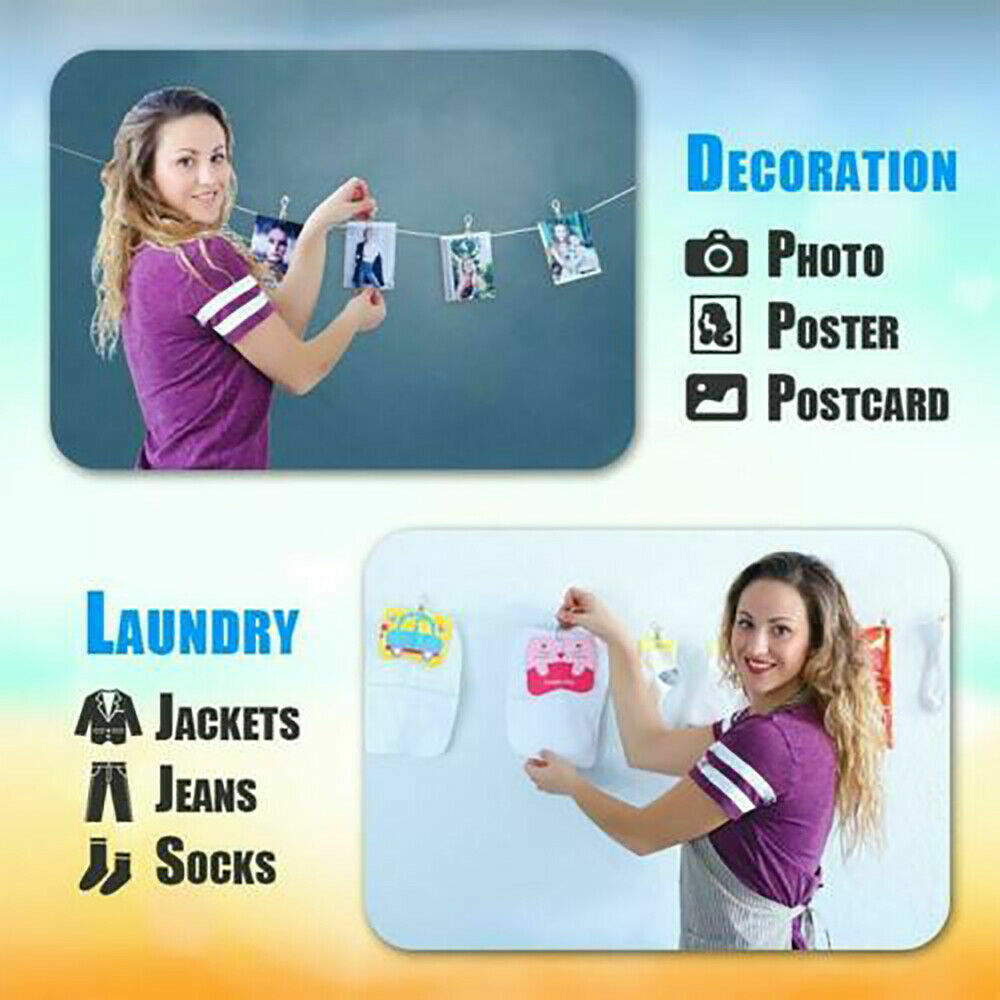 10-300X Stainless Steel Clothes Pegs Hanging Clips Pins Laundry Windproof Clamp