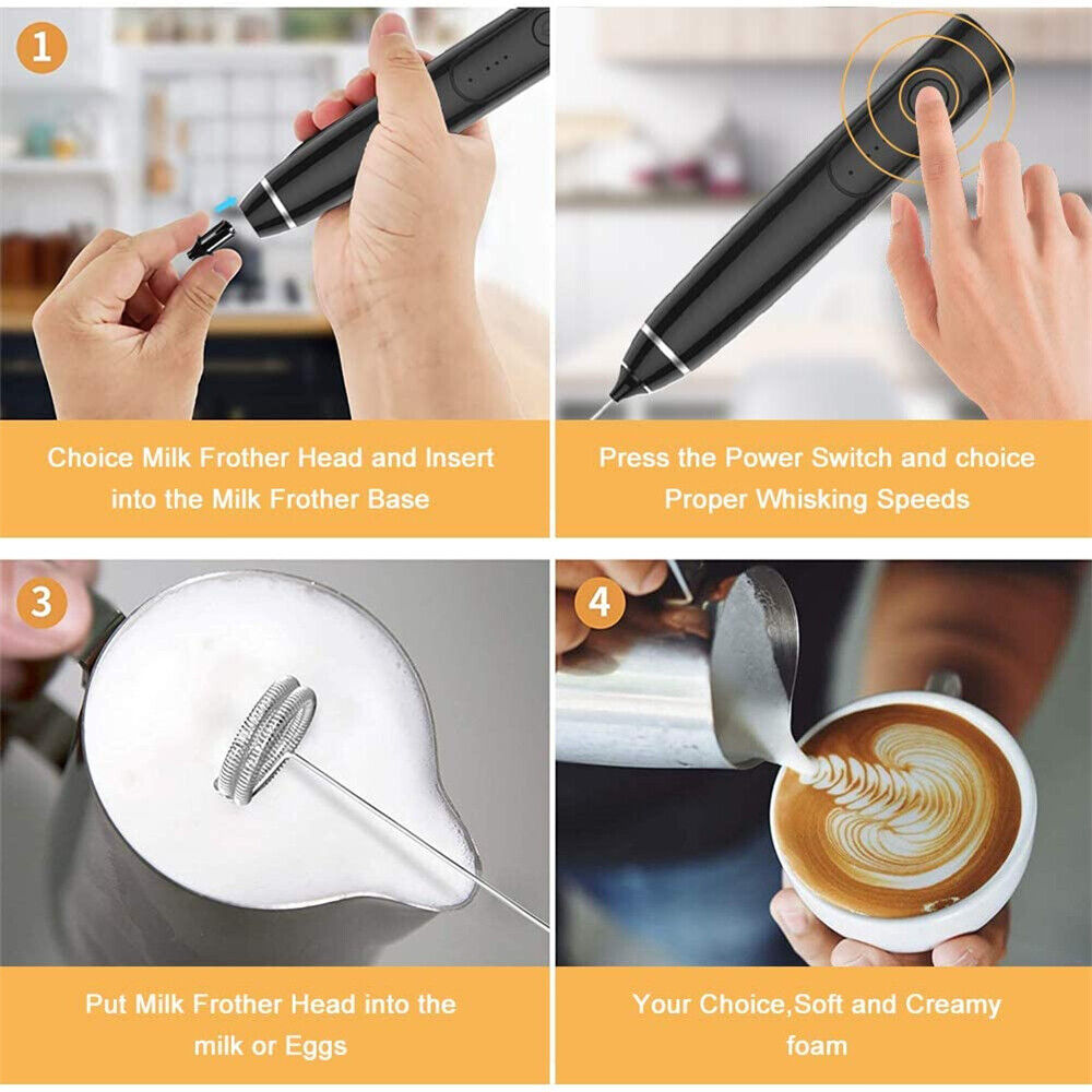 Electric USB Foamer Kitchen Tool Milk Frother Egg Beater Stirrer Whisk Mixer