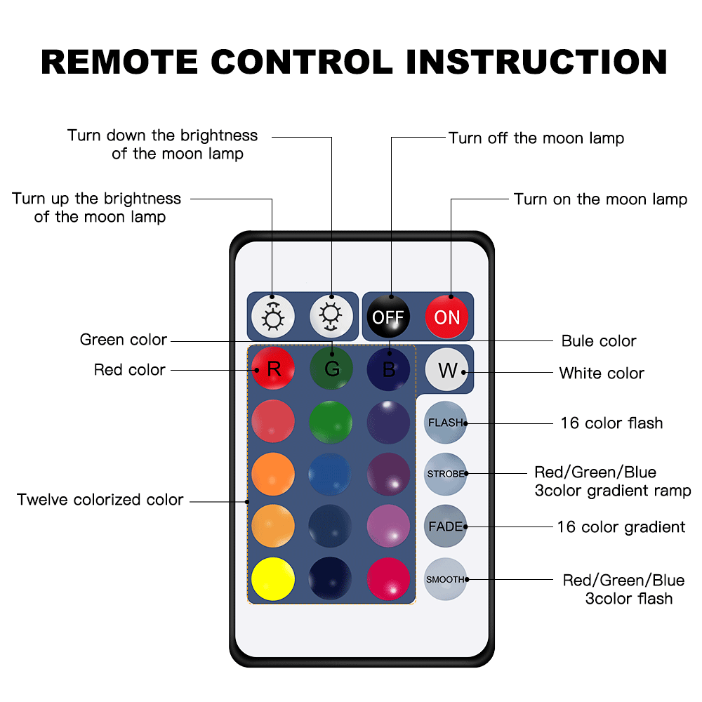 Dimmable 3D Magical 15cm Moon Lamp USB LED Night Light Touch Sensor Lamp