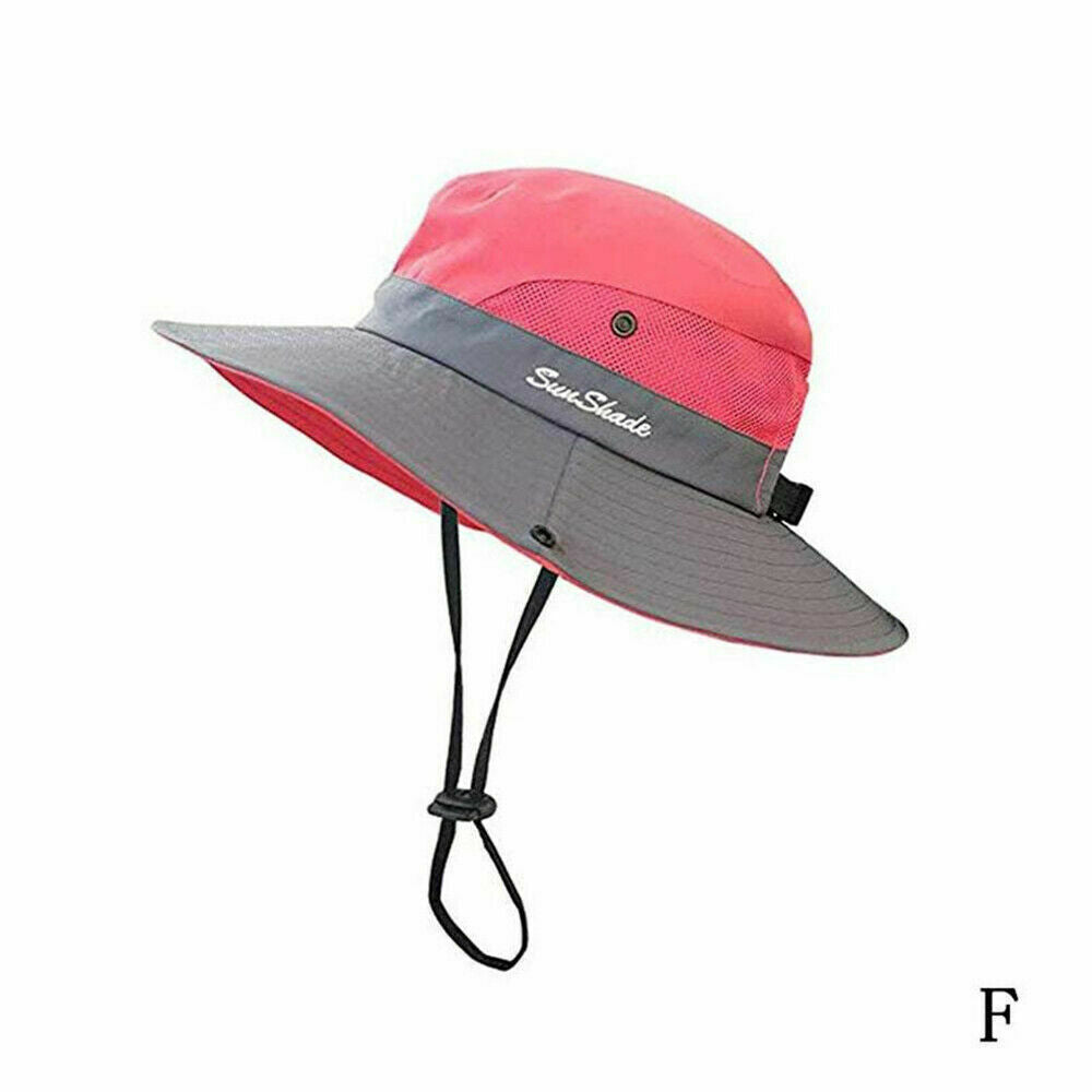 Wide Brim UV Sun Protective Bucket Hat Fishing Hiking Travel Beach Cap