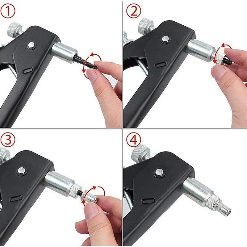 107x Riveter Nut Nutsert Tool Rivnut Gun Wrench Nuts Riveting Kit Mandrels M3-M8