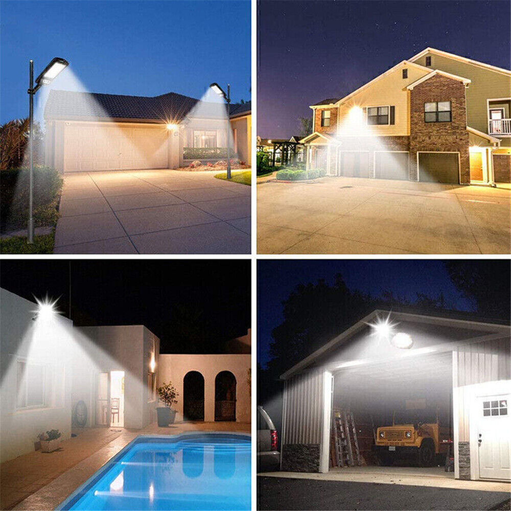 Solar Street 320 LED Light Motion Sensor Remote Outdoor Yard Garden Flood Lamp