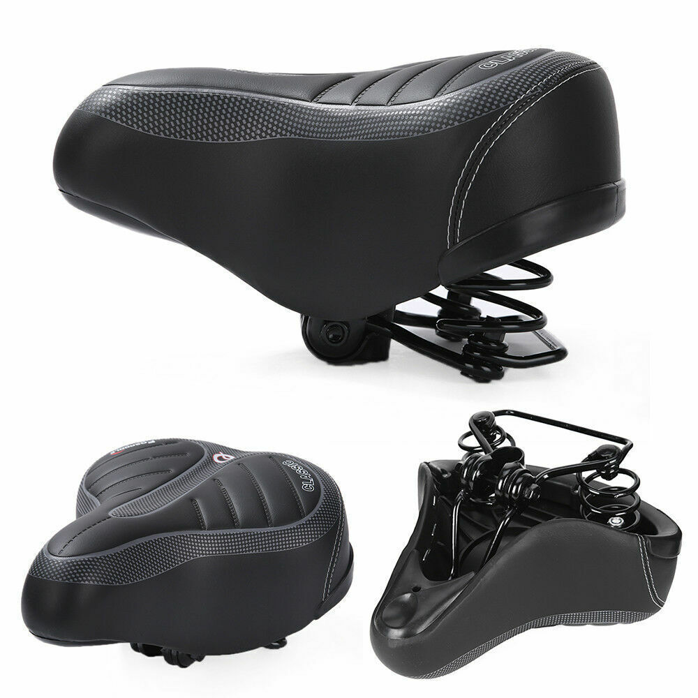 Wide Big Bum Bike Bicycle Gel Cruiser Comfort Saddle Seat Sporty Soft Cushion