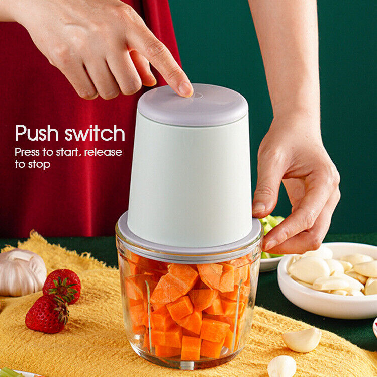 600ML Electric Garlic Food Chopper Vegetable Chopper Grinder Blender Crusher