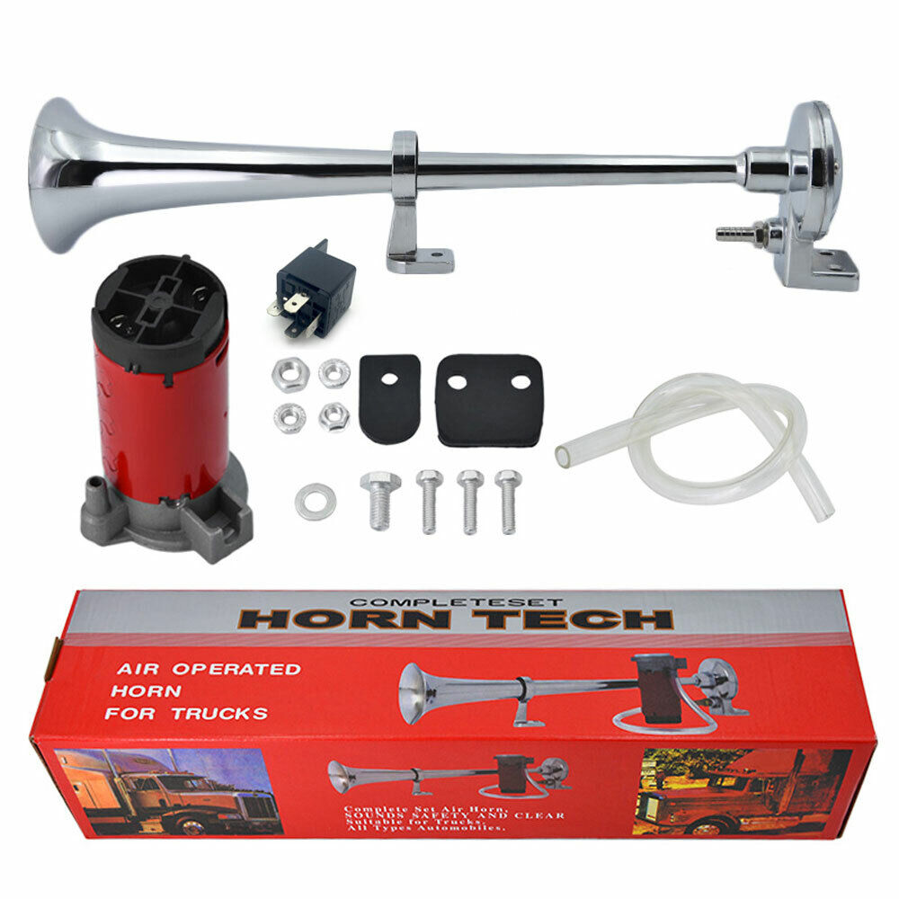 Single Trumpet Air Horn 150db Loud Truck Boat Mega Train Lorry 12V Compressor