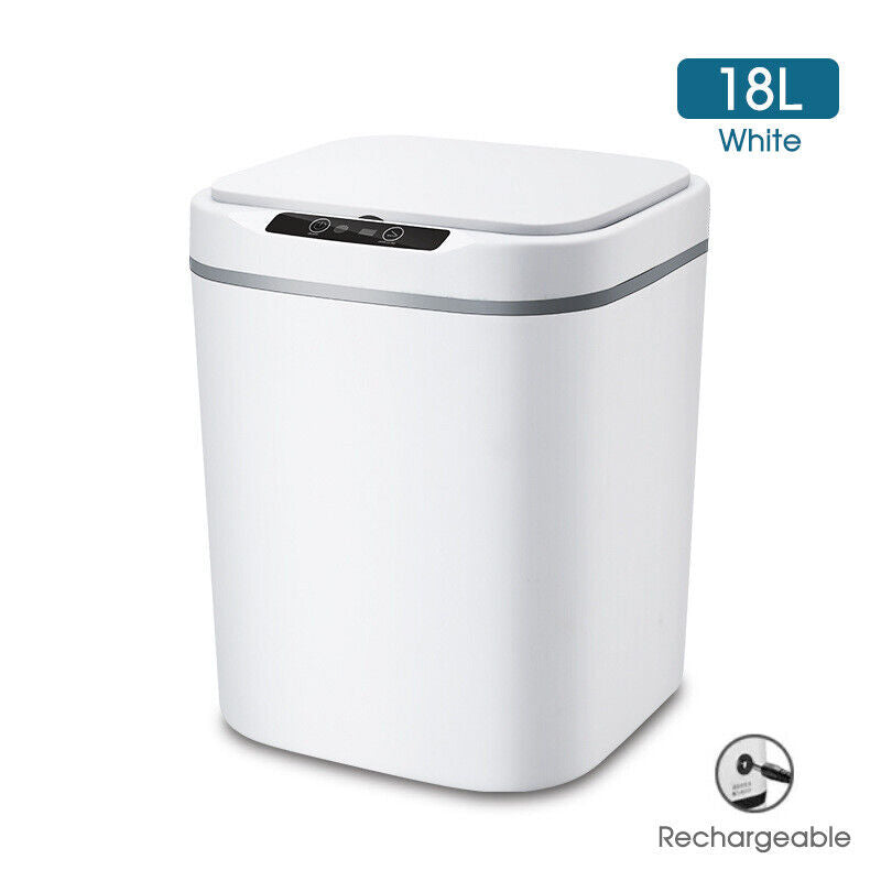 12-18L Smart Trash Bin Automatic Motion Sensor Rubbish Waste Bin Basket Toilet