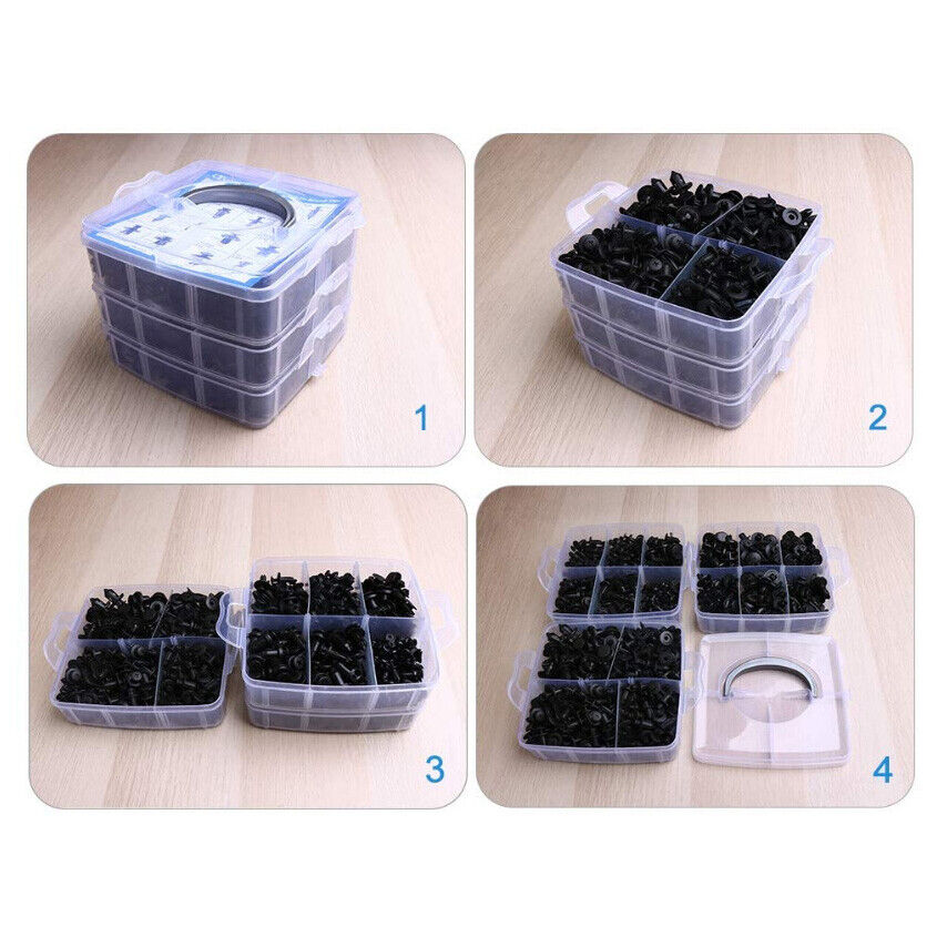 1126PCS Car Body Trim Clips Retainer Bumper Auto Panel Push Plastic Fastener Kit