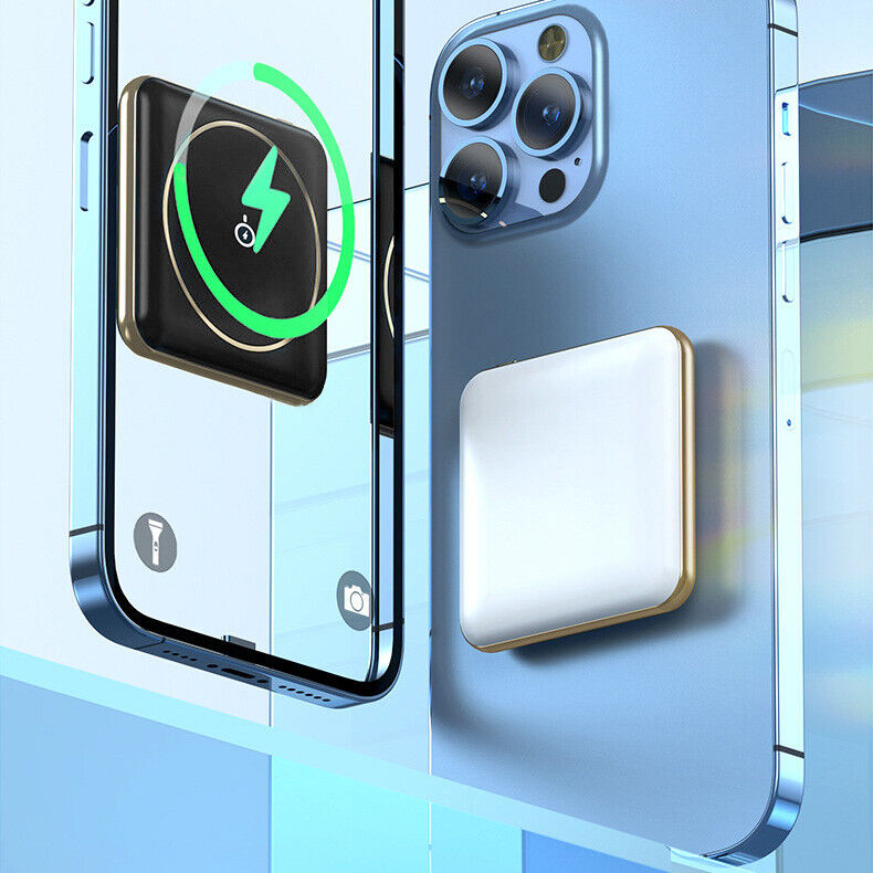 Slim Portable Mini Qi Charger Magnetic Wireless Power Bank 10000mAh