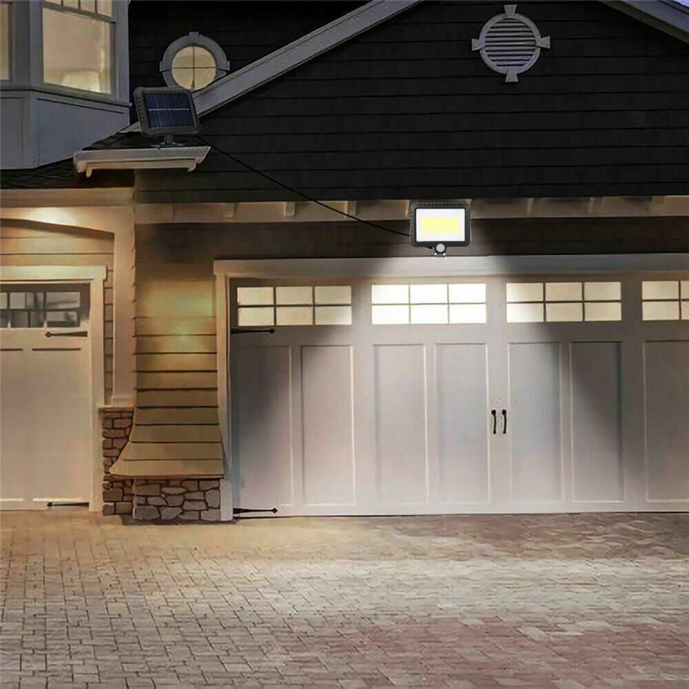 100 Led Solar Sensor Lights Light Motion Detection Security Garden Flood Lamp