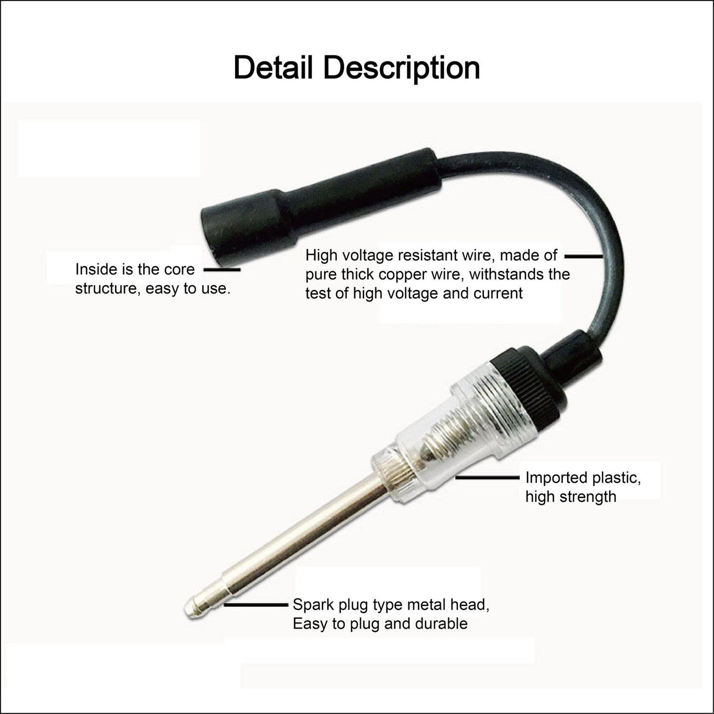Car In-Line Ignition Spark Tester Diagnostic Tool