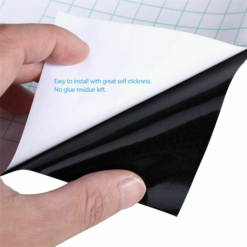 Gloss Black 4D Carbon Fiber Vinyl Car Phone Laptop Wrap Sticker Film 50x151cm