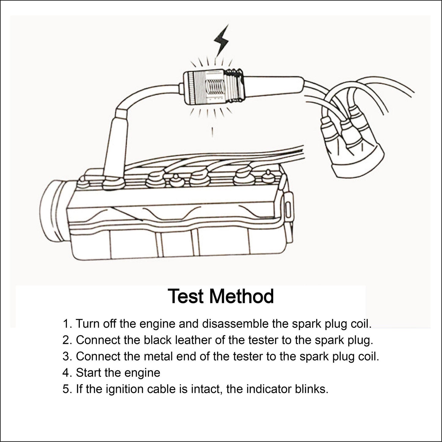 Car In-Line Ignition Spark Tester Diagnostic Tool