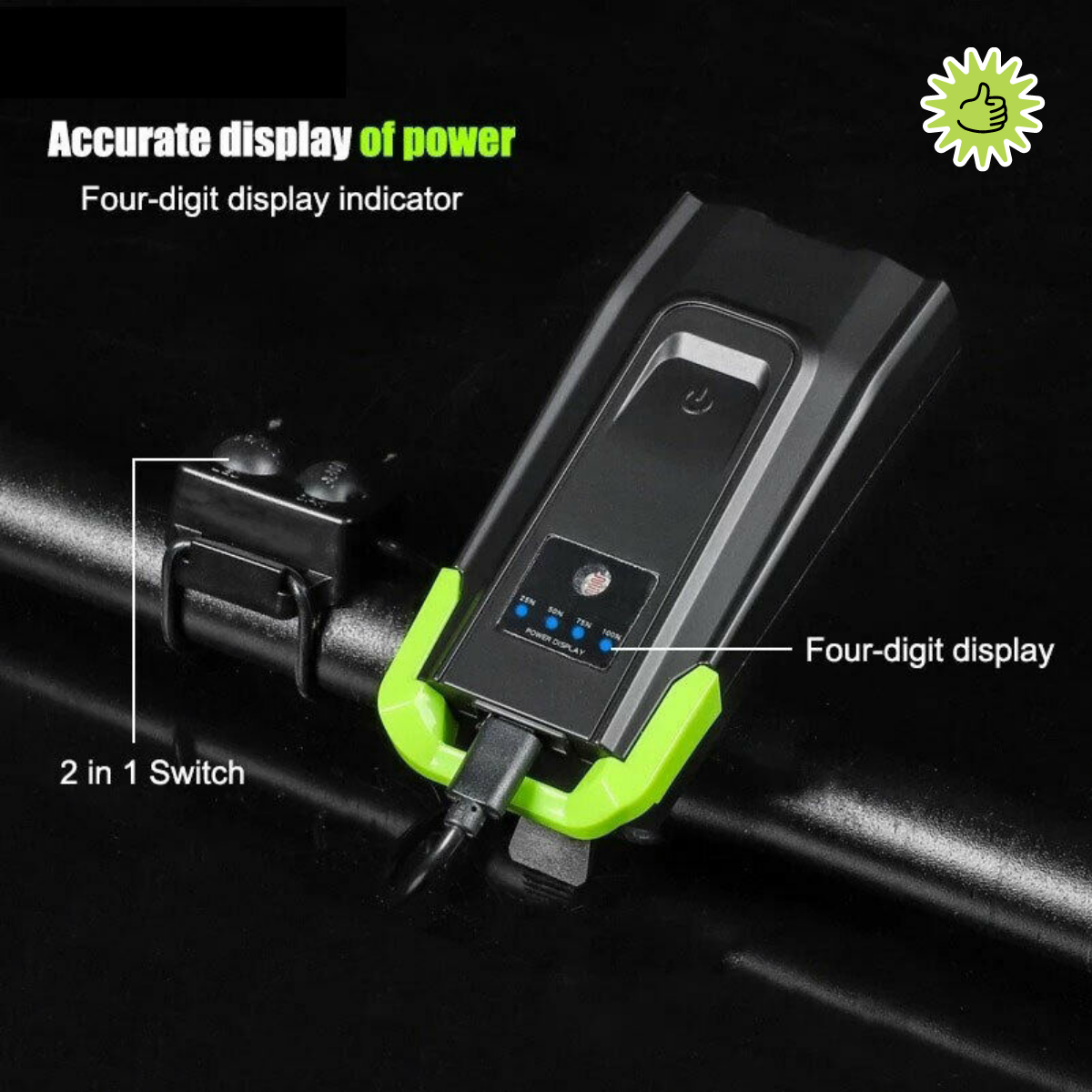 USB Rechargeable Bicycle Bike Smart Induction Front Light 2*T6 LED 6 Modes Horn