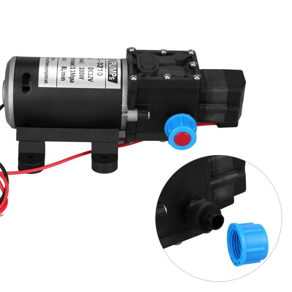 100W 12V 160PSI Pressure Water Pump Caravan Camping Boat 8L/Min Self-Priming