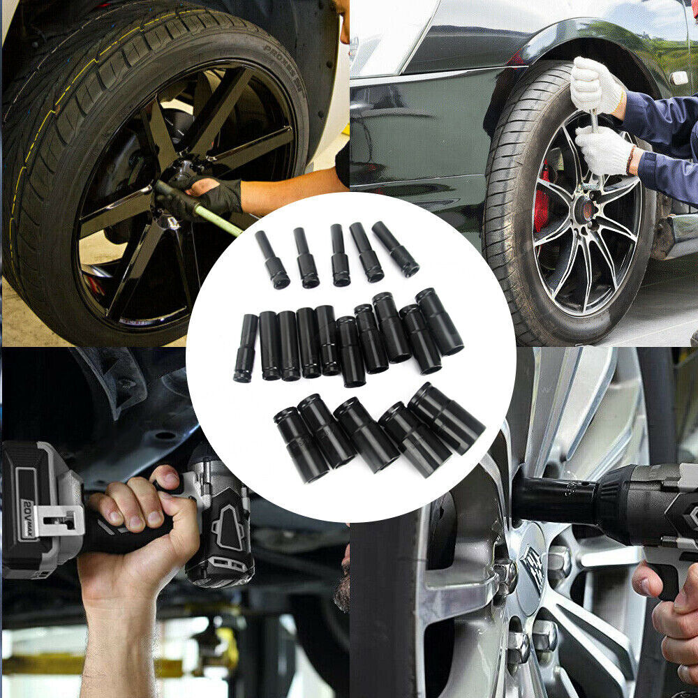 20PCS 8-32MM 1/2" Drive Deep Impact Socket Set CR-V Steel Metric Sockets Long