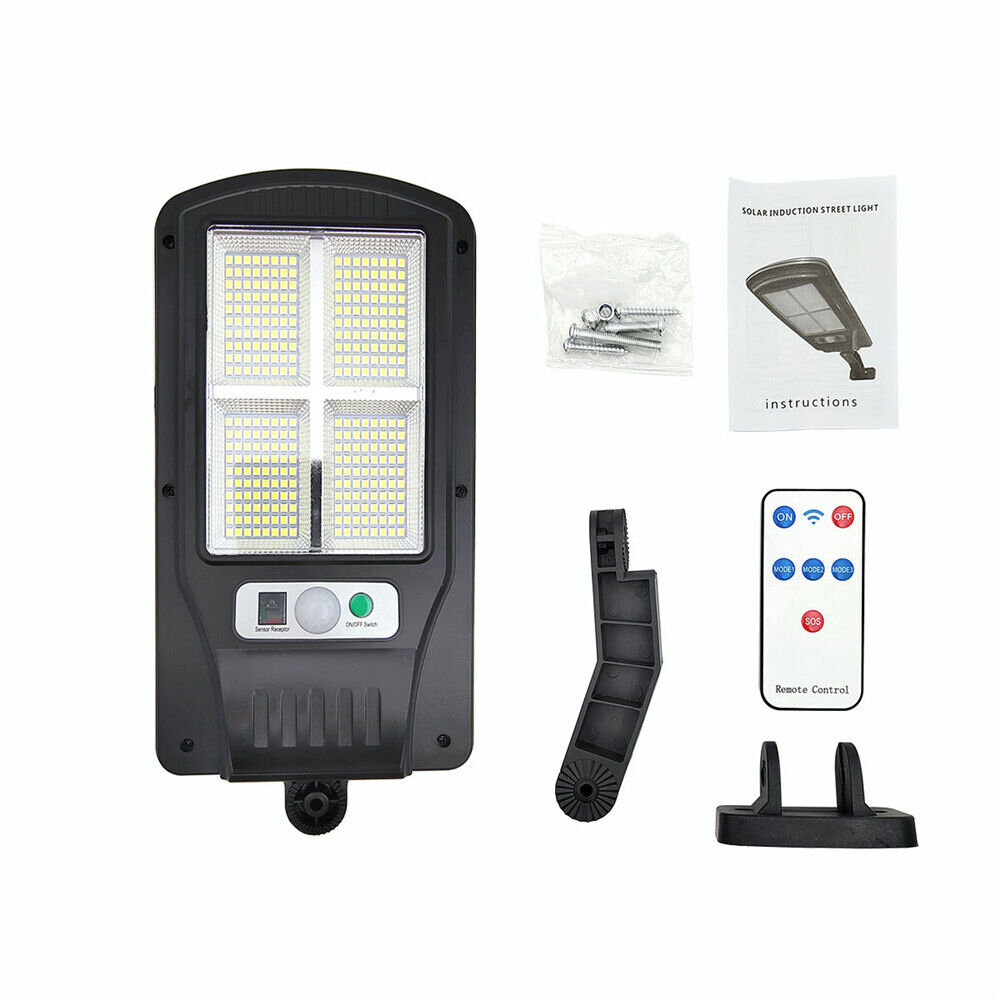 Solar Street 320 LED Light Motion Sensor Remote Outdoor Yard Garden Flood Lamp