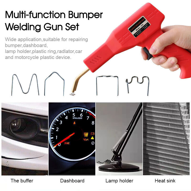 Plastic Welder Garage Tool Hot Staple Staplers Bumper Repair Welding Machine Kit
