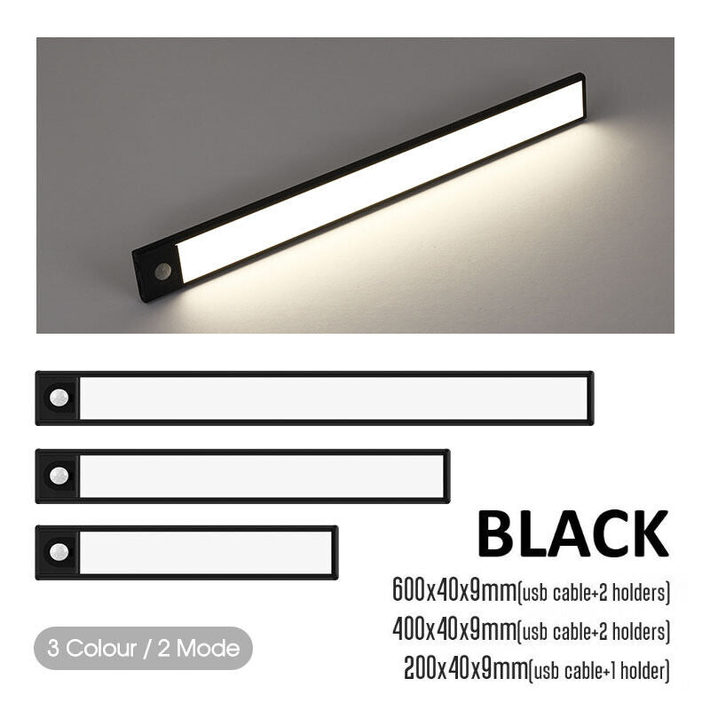 One-Key 3 Colour LED Motion Sensor Closet Light Cordless PIR Rechargeable