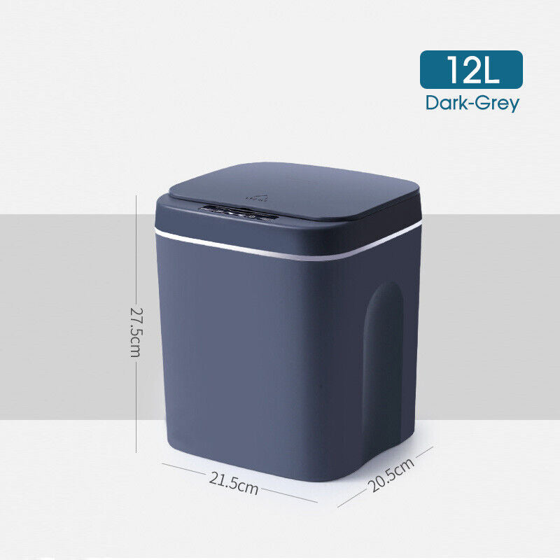 12-18L Smart Trash Bin Automatic Motion Sensor Rubbish Waste Bin Basket Toilet