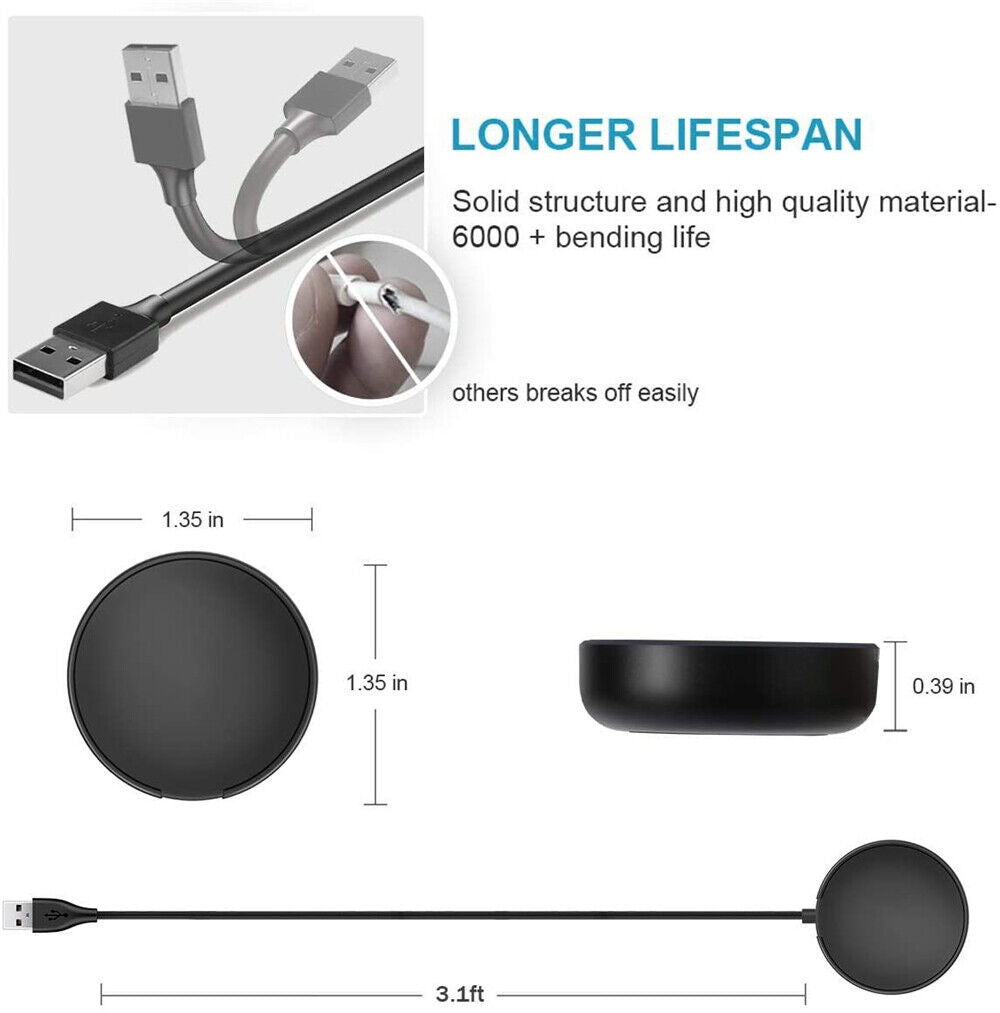 USB Charger Dock Cradle Cable for Samsung Galaxy Watch Active 1/2/3/4 40/41/44mm