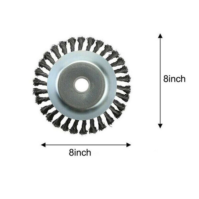 Weed Brush Steel Wire Trimmer Wheel 6/8" Garden Lawn Mower Head Tool Grass Cutter