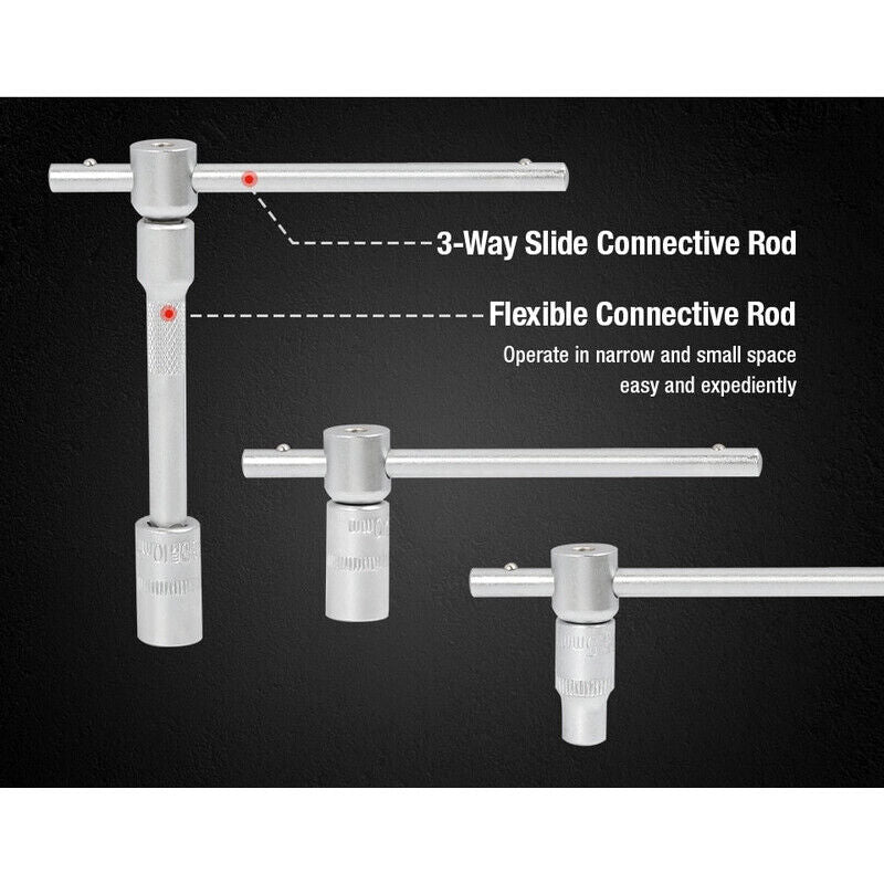 108PCS Tool Kit 1/2'' 1/4'' Ratchet Spanner Wrench Socket Hand Set Metric Driver