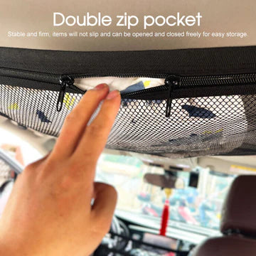 Universal Car Ceiling Storage Net Car Roof Cargo Net Mesh Storage Bag Campervan