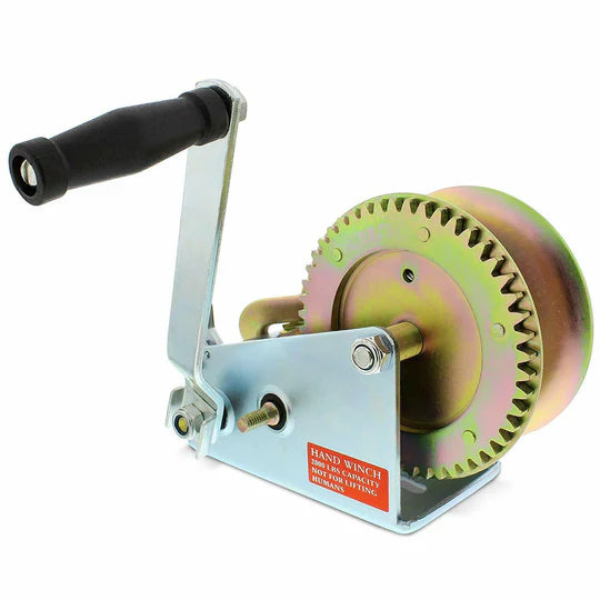 HAND WINCH 1500LBS/2500LBS 2-GEARS 8M SYNTHETIC CABLE BOAT TRAILER 4WD WINCH
