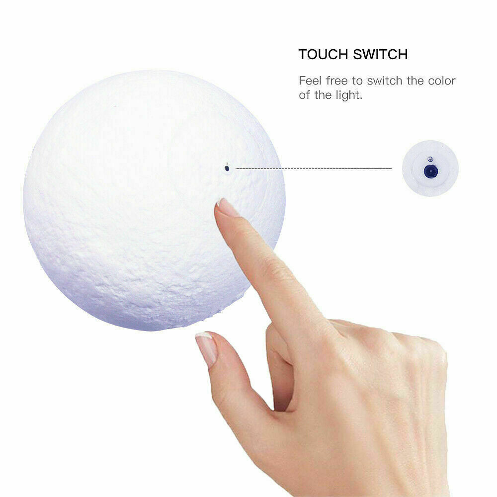 Dimmable 3D Magical 15cm Moon Lamp USB LED Night Light Touch Sensor Lamp