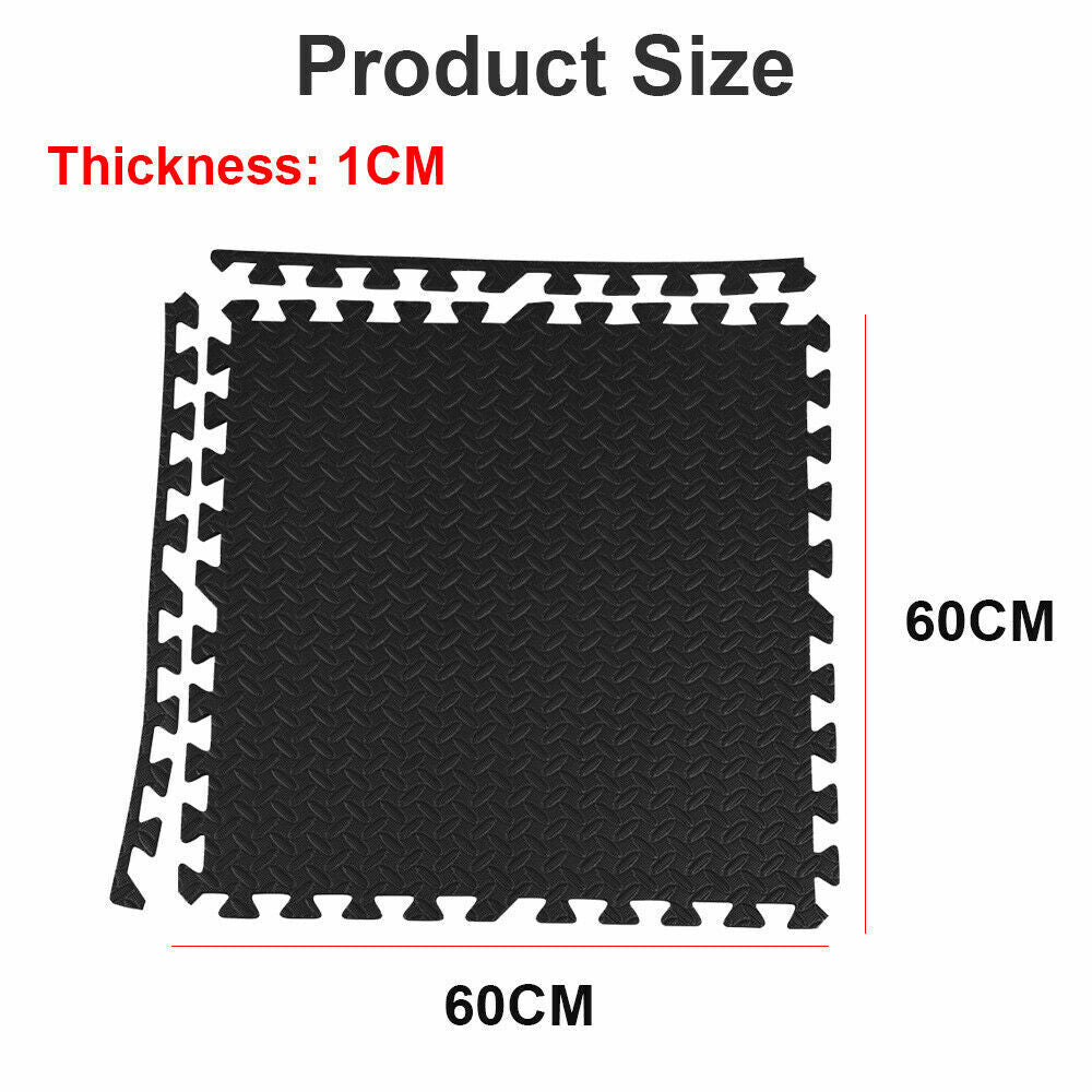6pcs Interlocking Heavy Duty EVA Foam Gym Flooring Mat Floor Mats Tiles 60x60cm