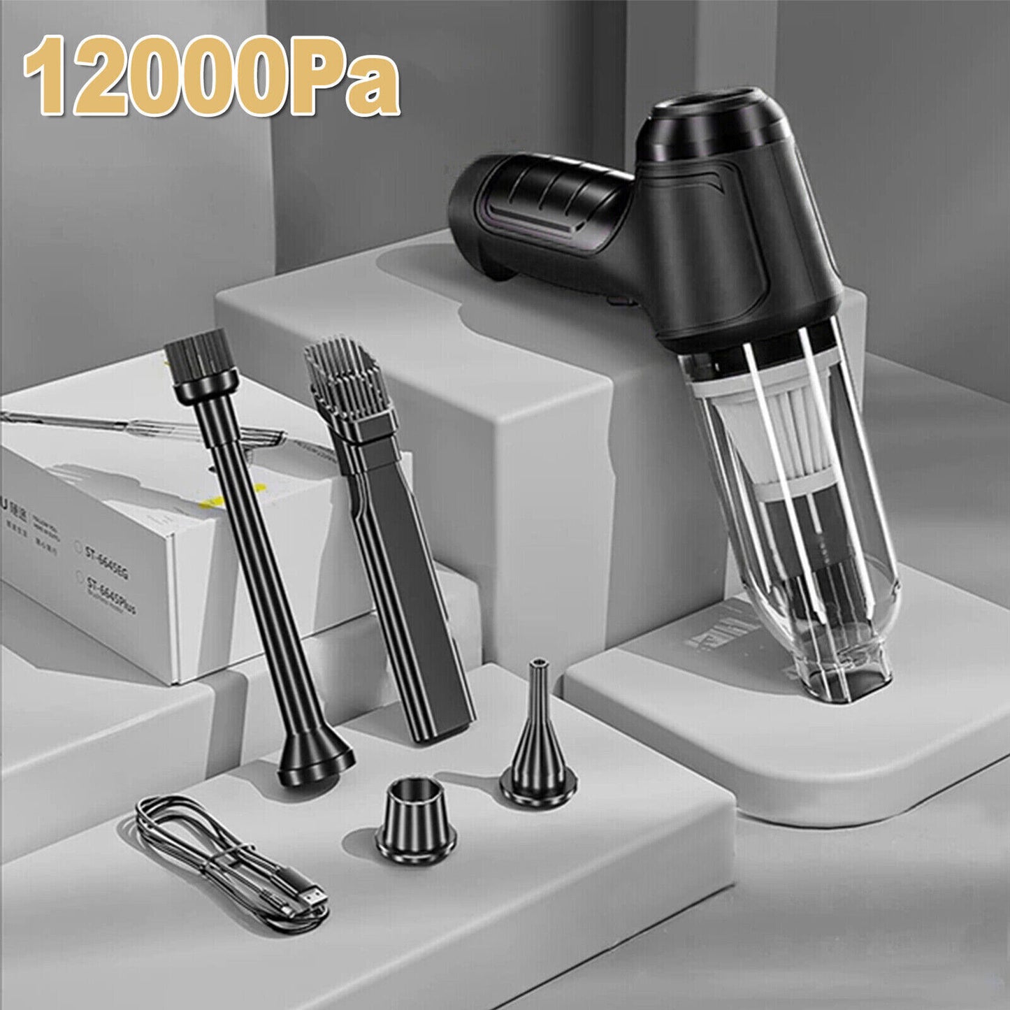 95000PA Wireless Car Vacuum Cleaner Handheld Vaccum Mini Power Suction Dust Blow