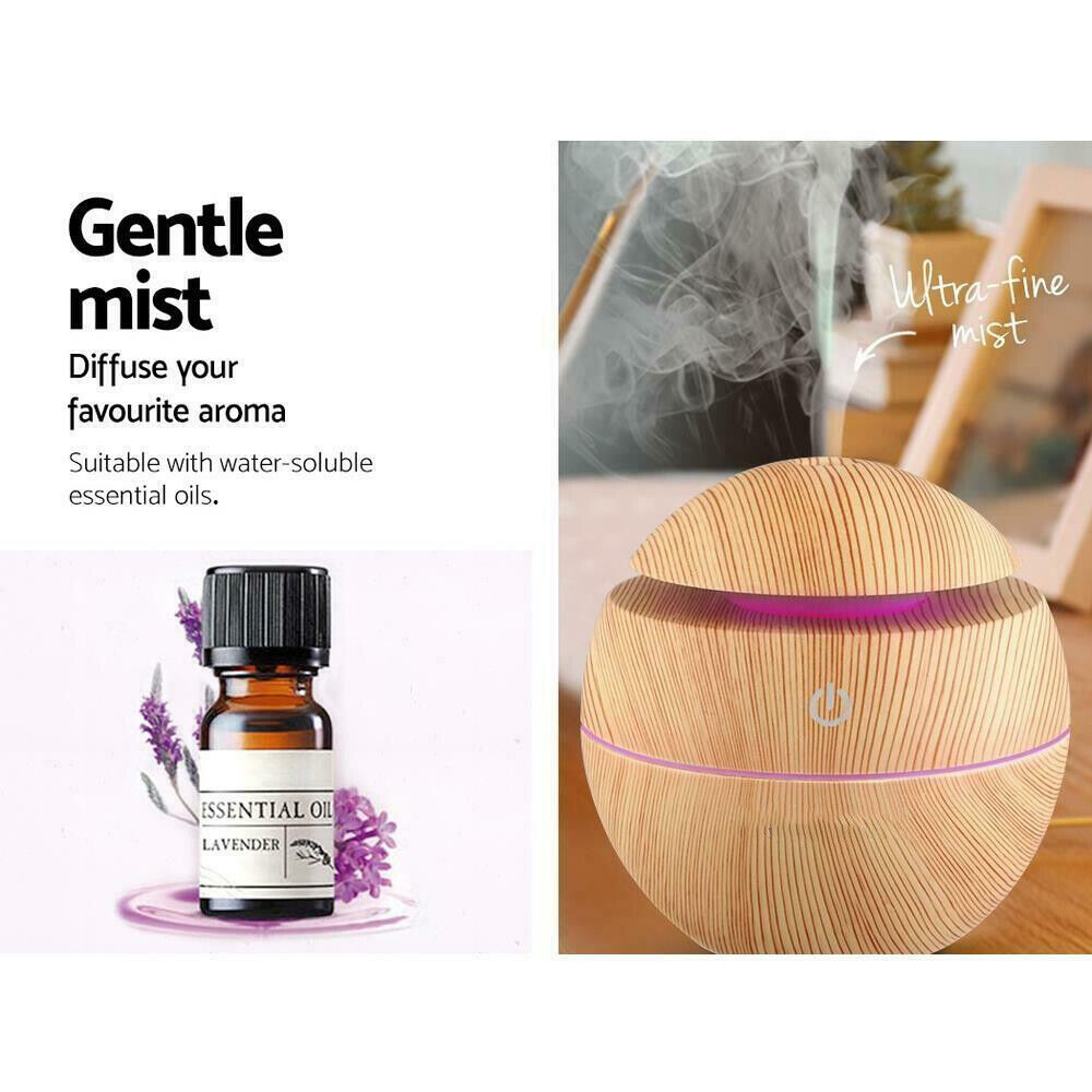 Aromatherapy Diffuser Aroma Essential Oils Air Humidifier LED Light