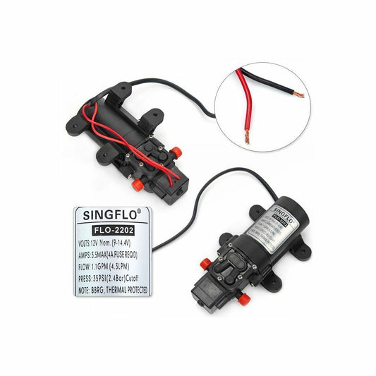 12V 4.3Lpm Self-Priming Water Pump High Pressure Caravan Camper Boat Marine Home