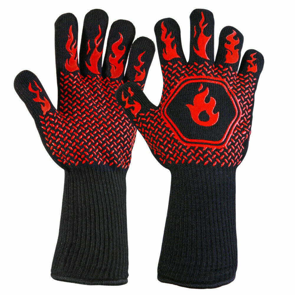 Heat Proof Resistant Oven BBQ Gloves 35cm Kitchen Cooking Silicone Mitt